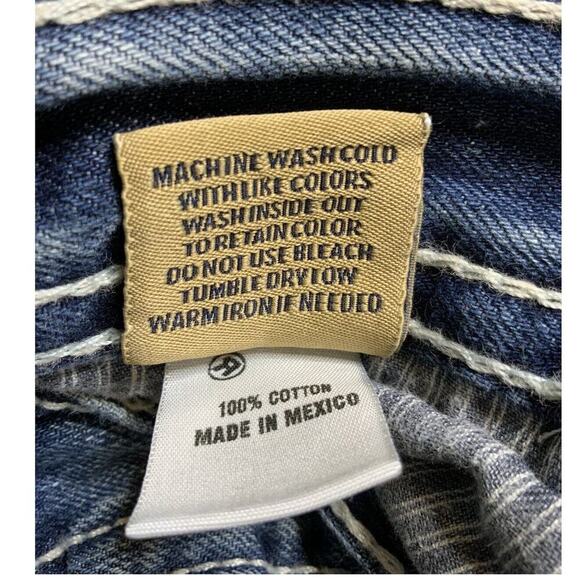 Big Star Pioneer Jeans Men's Size 33R Bootcut Distressed Big Stitches Blue Denim - Picture 12 of 12